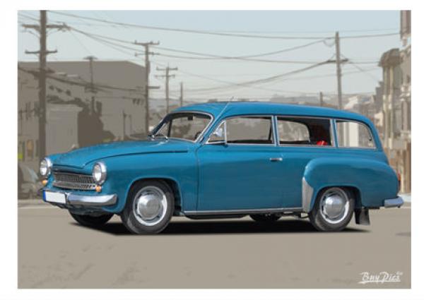 Poster mit Motiv von Wartburg PoWa65
