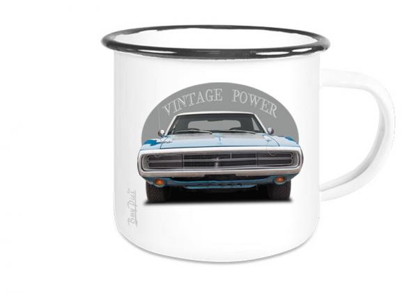 Emailletasse mit Motiv von Challenger & Charger ETaCh10