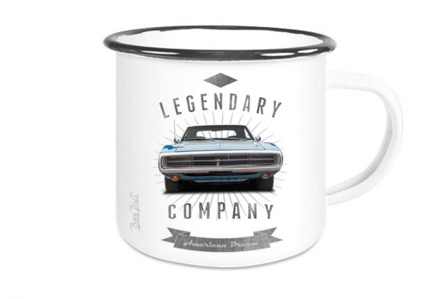 Emailletasse mit Motiv von Challenger & Charger ETaCh11