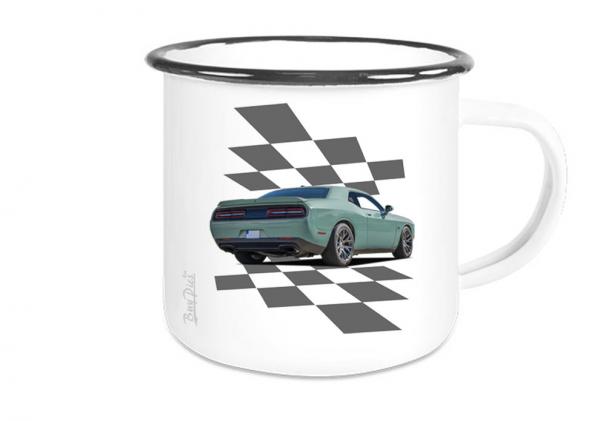 Emailletasse mit Motiv von Challenger & Charger ETaCh12