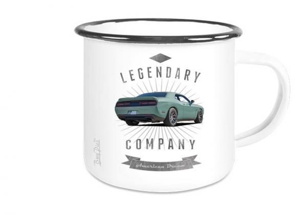 Emailletasse mit Motiv von Challenger & Charger ETaCh13