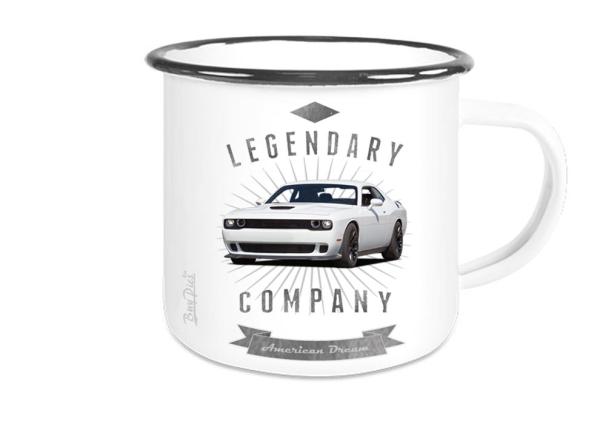 Emailletasse mit Motiv von Challenger & Charger ETaCh22