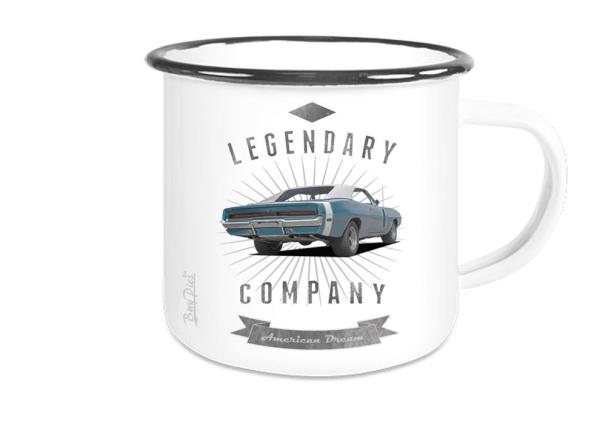 Emailletasse mit Motiv von Challenger & Charger ETaCh31