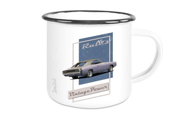 Emailletasse mit Motiv von Challenger & Charger ETaCh36