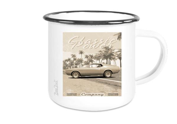 Emaille Tasse / Becher mit Motiv von Mustang ETaMu15