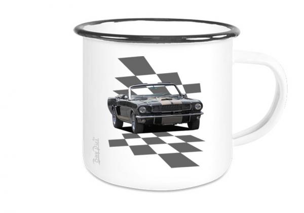 Emaille Tasse / Becher mit Motiv von Mustang ETaMu33