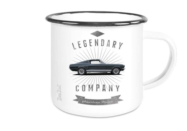 Emaille Tasse / Becher mit Motiv von Mustang ETaMu5