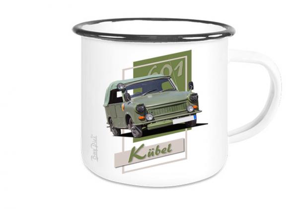 Emailletasse mit Motiv von Trabant ETaTr12
