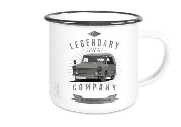 Emailletasse mit Motiv von Trabant ETaTr22
