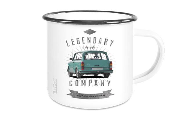 Emailletasse mit Motiv von Trabant ETaTr25