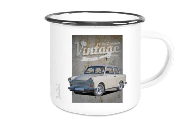 Emailletasse mit Motiv von Trabant ETaTr27