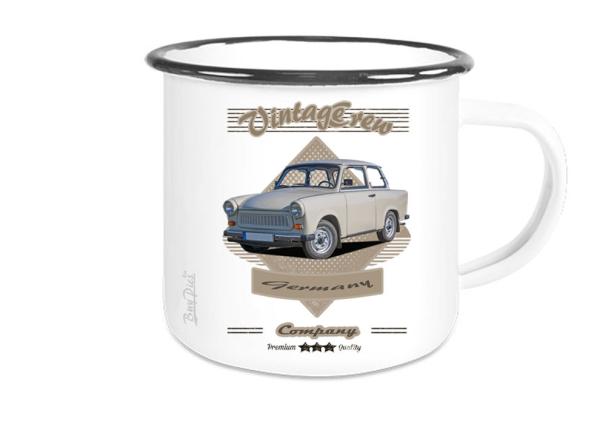 Emailletasse mit Motiv von Trabant ETaTr31