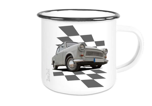 Emailletasse mit Motiv von Trabant ETaTr45