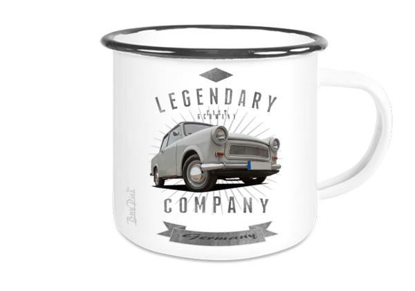 Emailletasse mit Motiv von Trabant ETaTr48