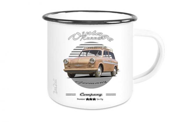 Emailletasse mit Motiv von Trabant ETaTr52