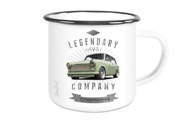 Emailletasse mit Motiv von Trabant ETaTr58