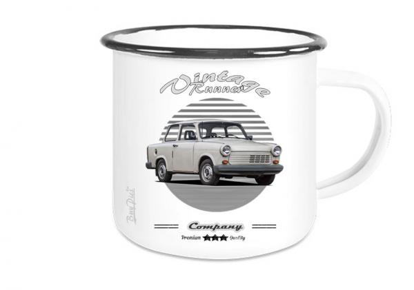 Emailletasse mit Motiv von Trabant ETaTr64