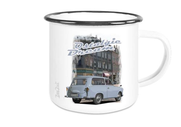 Emailletasse mit Motiv von Trabant ETaTr76