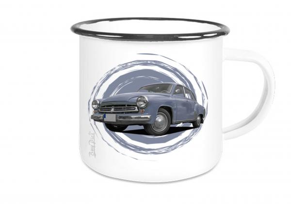 Emailletasse mit Motiv von Wartburg ETaWa14
