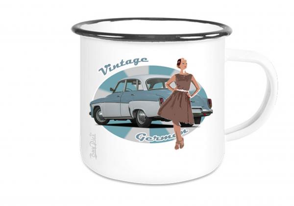 Emailletasse mit Motiv von Wartburg ETaWa18