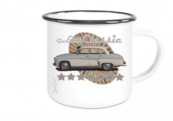 Emailletasse mit Motiv von Wartburg ETaWa19