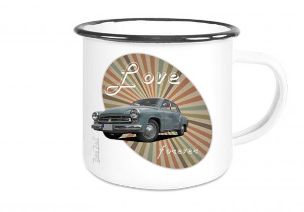 Emailletasse mit Motiv von Wartburg ETaWa22