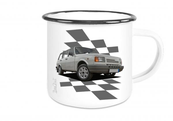 Emailletasse mit Motiv von Wartburg ETaWa41