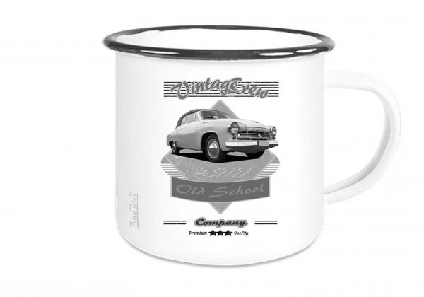 Emailletasse mit Motiv von Wartburg ETaWa72