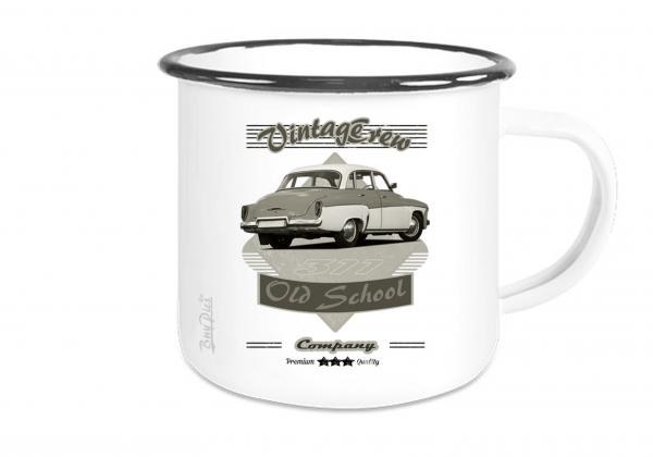 Emailletasse mit Motiv von Wartburg ETaWa80
