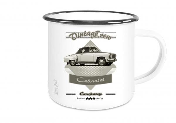 Emailletasse mit Motiv von Wartburg ETaWa82