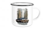 Emailletasse mit Motiv von Challenger & Charger ETaCh2