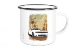 Emailletasse mit Motiv von Challenger & Charger ETaCh3