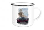 Emailletasse mit Motiv von Challenger & Charger ETaCh4