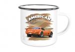 Emaille Tasse / Becher mit Motiv von Corvette ETaCo18