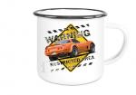 Emaille Tasse / Becher mit Motiv von Corvette ETaCo19