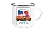 Emaille Tasse / Becher mit Motiv von Corvette ETaCo21