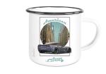 Emaille Tasse / Becher mit Motiv von Corvette ETaCo24