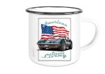 Emaille Tasse / Becher mit Motiv von Corvette ETaCo36
