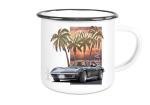 Emaille Tasse / Becher mit Motiv von Corvette ETaCo39