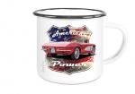 Emaille Tasse / Becher mit Motiv von Corvette ETaCo4
