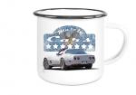 Emaille Tasse / Becher mit Motiv von Corvette ETaCo5