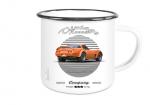 Emaille Tasse / Becher mit Motiv von Corvette ETaCo50