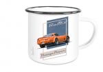 Emaille Tasse / Becher mit Motiv von Corvette ETaCo53