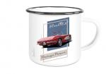 Emaille Tasse / Becher mit Motiv von Corvette ETaCo54