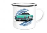Emaille Tasse / Becher mit Motiv von Corvette ETaCo6