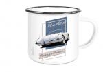 Emaille Tasse / Becher mit Motiv von Corvette ETaCo61