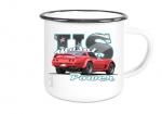 Emaille Tasse / Becher mit Motiv von Corvette ETaCo7
