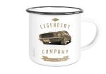 Emaille Tasse / Becher mit Motiv von Mustang ETaMu1