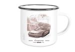 Emaille Tasse / Becher mit Motiv von Mustang ETaMu11