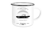 Emaille Tasse / Becher mit Motiv von Mustang ETaMu13